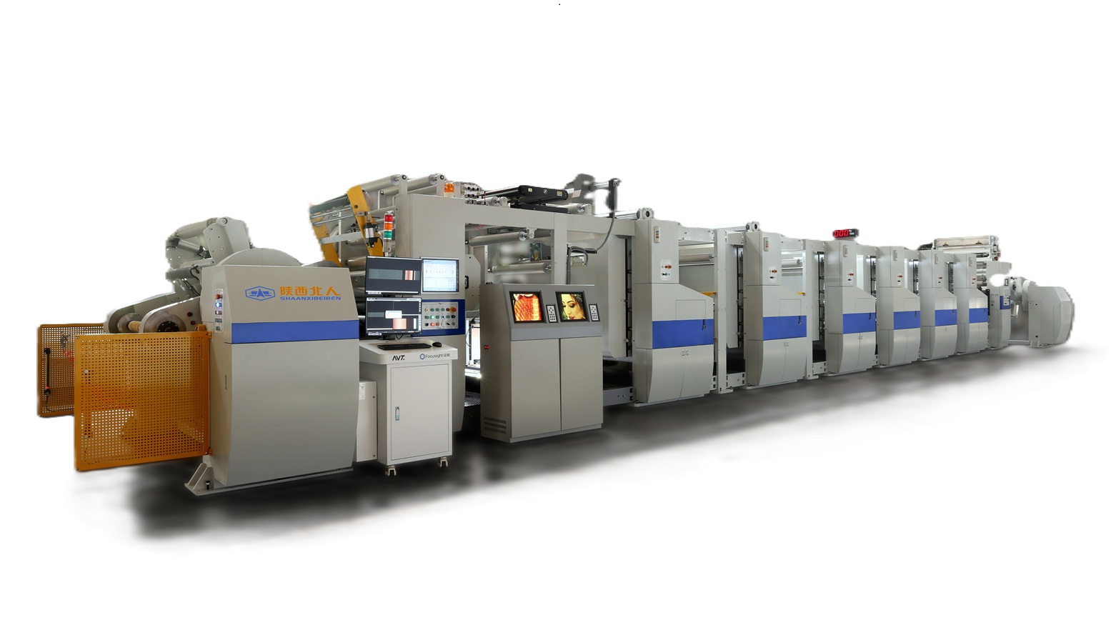 下走料机组式柔版印刷机